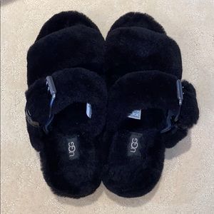 Ugg Slipper Shearling Black Slides